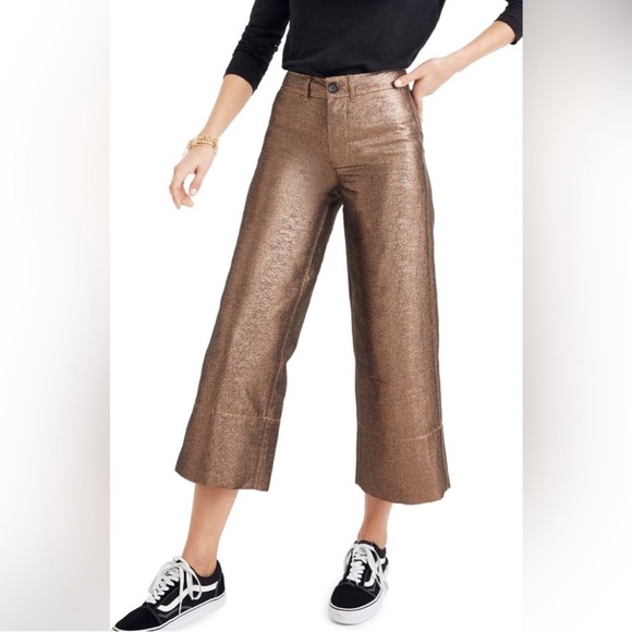 Madewell Slim Emmett Wide-Leg Crop Pants - Picture 2 of 5